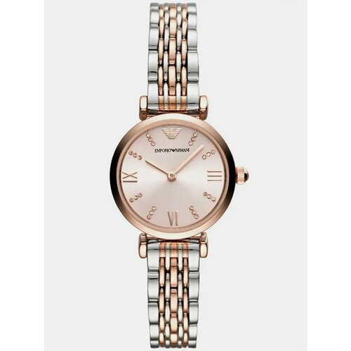 Наручные часы EMPORIO ARMANI, серебристый/розовое золото