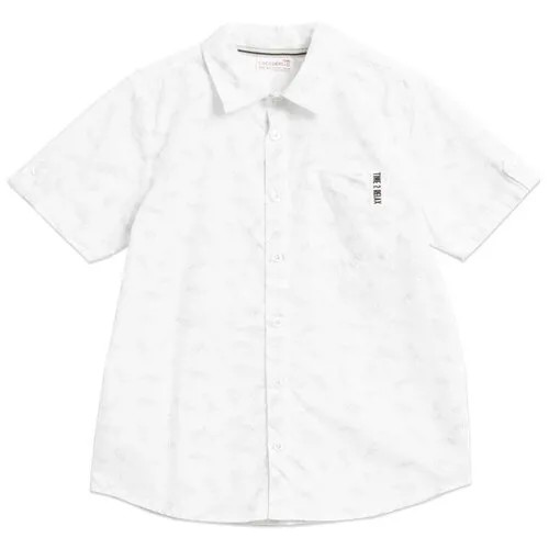 Рубашка COCCODRILLO W20136201WIL-001 для мальчика, цвет белый, размер 134
