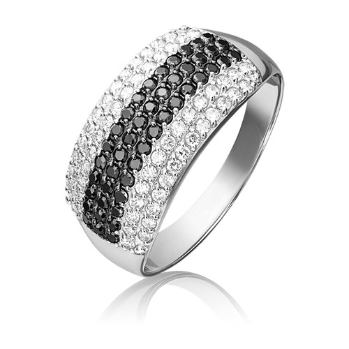 PLATINA jewelry Золотое кольцо с бриллиантами 01-1489-00-108-1120-30, размер 18,5