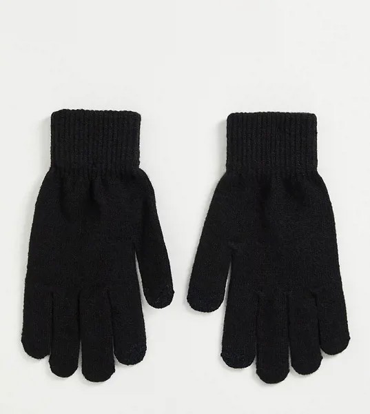 Черные перчатки для сенсорных экранов My Accessories London-Черный цвет