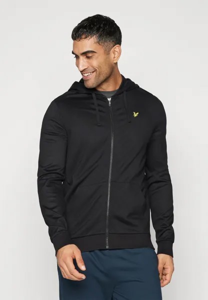 Флисовая куртка Full-Zip Fly Fleece Hoodie Lyle & Scott, цвет jet black