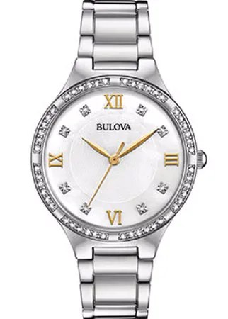 Японские наручные  женские часы Bulova 96L263. Коллекция Crystal Ladies