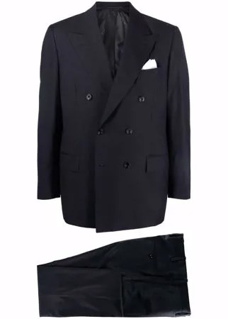 Kiton шерстяной костюм с двубортным пиджаком