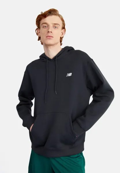 Толстовка SPORT ESSENTIALS SMALL LOGO BRUSHED HOODIE New Balance, цвет black