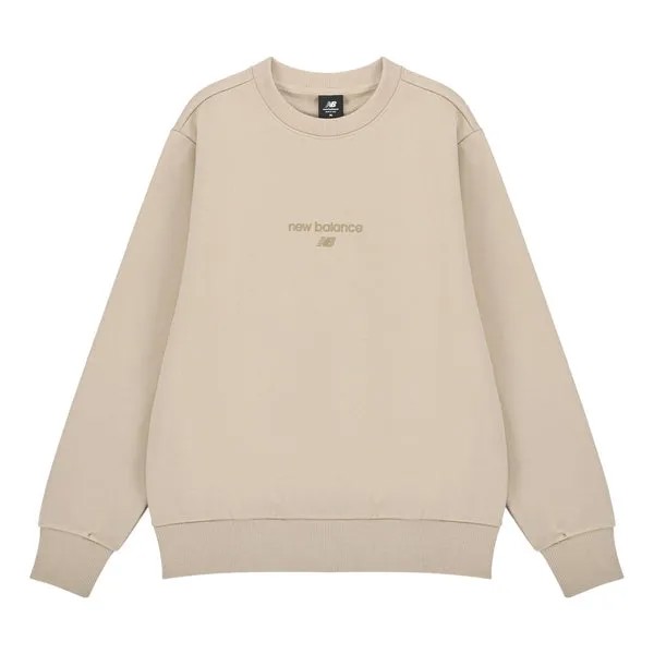 Толстовка New Balance Solid Color Round Neck Sports Pullover Khaki, хаки