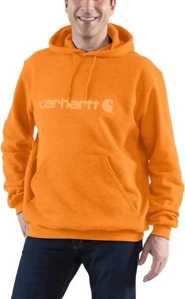 Толстовка средней плотности с фирменным логотипом Carhartt, цвет Marmalade Heather