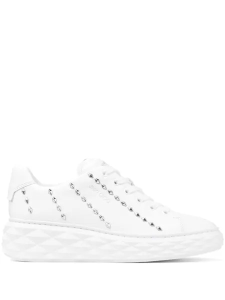 Кроссовки Jimmy Choo Diamond Light with Rivets, белый