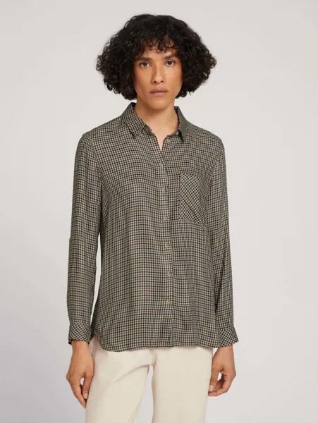Рубашка женская TOM TAILOR 1028869 коричневая 40 DE