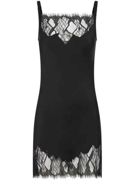 Платье мини с кружевом Dion Lee, черный