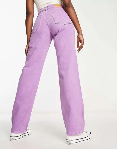 Сиреневые прямые джинсы Monki