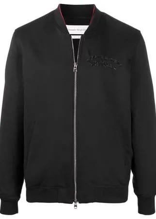 Alexander McQueen бомбер с вышитым логотипом