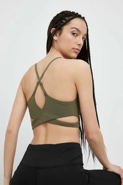 Бюстгальтер для йоги adidas, зеленый