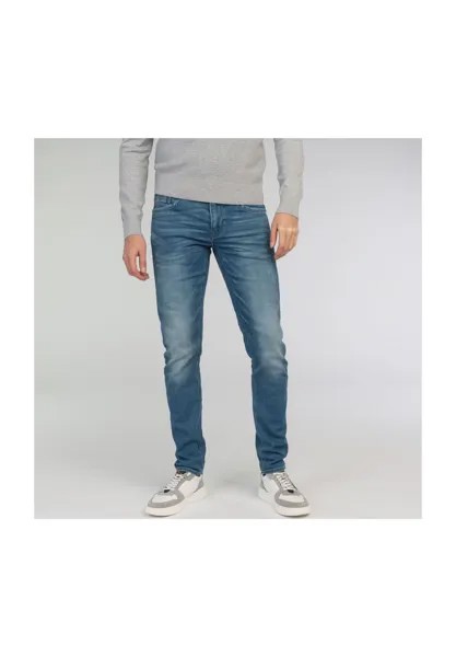 Джинсы, приталенные, однотонные, мужские PME LEGEND, цвет Jeansblau