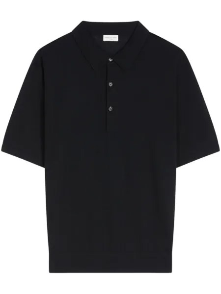 DRIES VAN NOTEN рубашка поло с короткими рукавами, черный