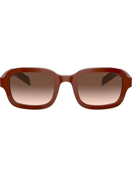 Prada Eyewear затемненные солнцезащитные очки в прямоугольной оправе
