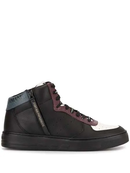 Emporio Armani кеды на молнии сбоку
