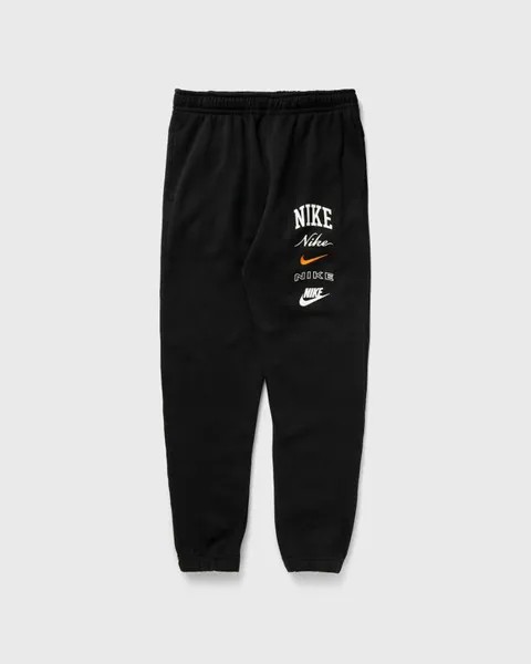 Спортивные штаны Nike Club Fleece Cuffed Pant, цвет black/safety orange