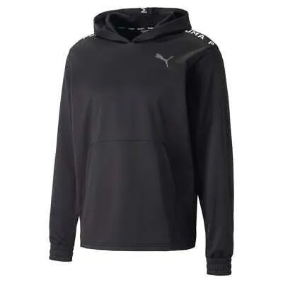 Puma Fit Lightweight Pwrfleece Pullover Hoodie Mens Black Casual Athletic Outerw