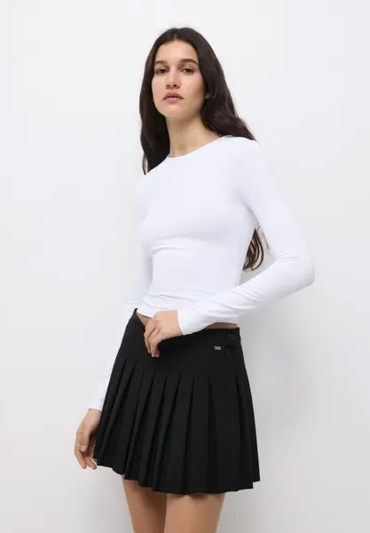 Рубашка с длинным рукавом PULL&BEAR, цвет white