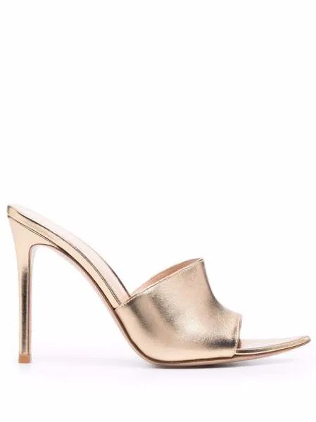Gianvito Rossi мюли Alisia с эффектом металлик