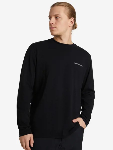Лонгслив мужской Peak Performance Original Backprint, Черный