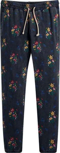 Спортивные брюки Kith Begonia Floral Williams I Sweatpant 'Nocturnal', синий