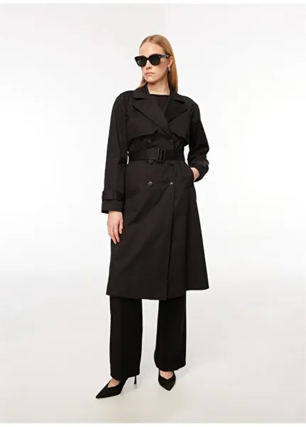 Черный женский тренч FALAS Pierre Cardin, черный
