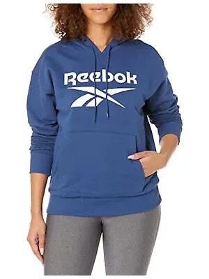 REEBOK Женская синяя толстовка на шнурке с длинными рукавами и логотипом Tri, топ S