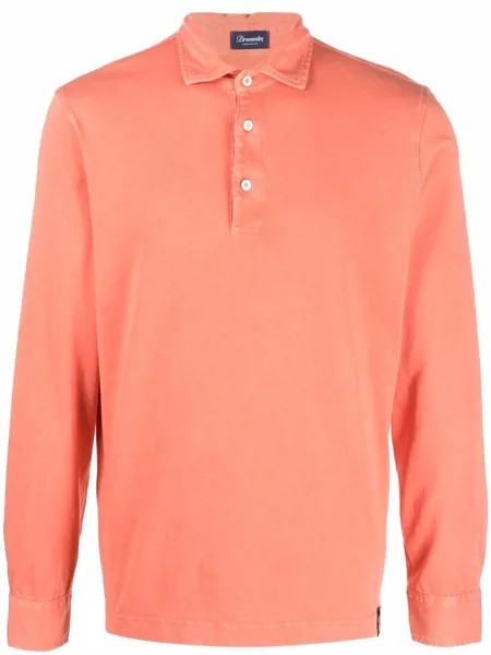 Drumohr long-sleeved cotton polo shirt
