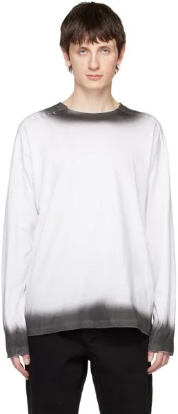 Белая футболка с длинным рукавом из баллончика с краской Isabel Benenato