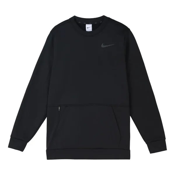 Толстовка Nike Therma Training Sport Round Collar Velvet Jacket Long Sleeve Men's Black, черный