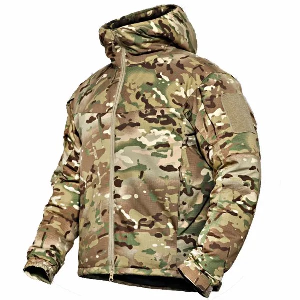 Зимняя тактическая парка M65, уличная теплая камуфляжная куртка в стиле милитари, пальто с капюшоном Мультикам, верхняя одежда, Прямая поставка, повседневная, с несколькими карманами