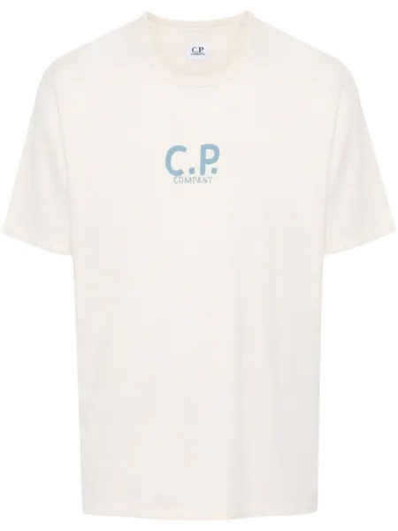 C.P. Company футболка с логотипом, нейтральный цвет