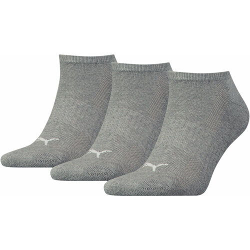 Носки PUMA, комплект, 3 пары, размер 43/46, серый
