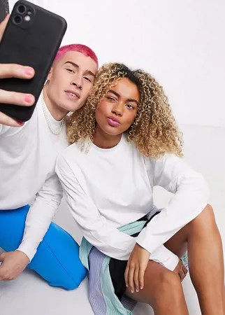 Белый лонгслив COLLUSION Unisex