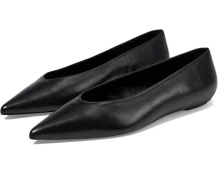 Туфли на плоской подошве Stuart Weitzman Lina Flat, черный