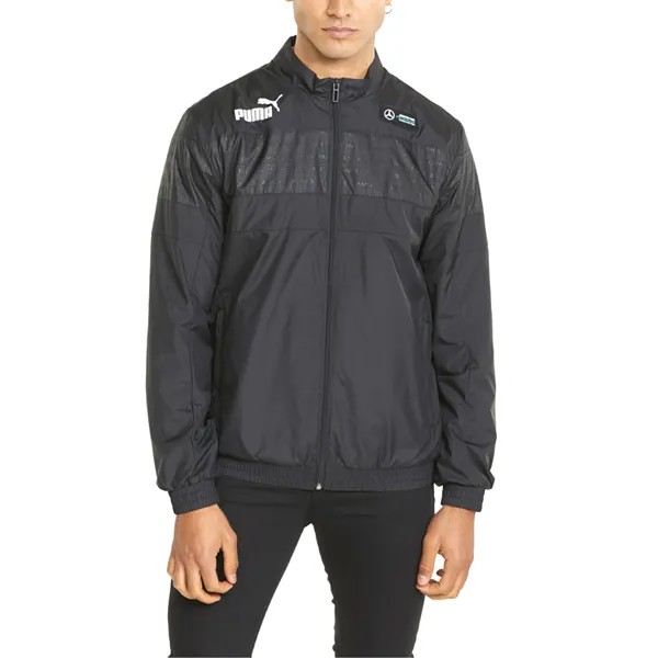 Puma Mapf1 Sds Logo Full Zip Jacket Мужские черные пальто Куртки Верхняя одежда 53350201