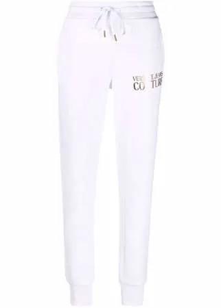 Versace Jeans Couture спортивные брюки с логотипом металлик