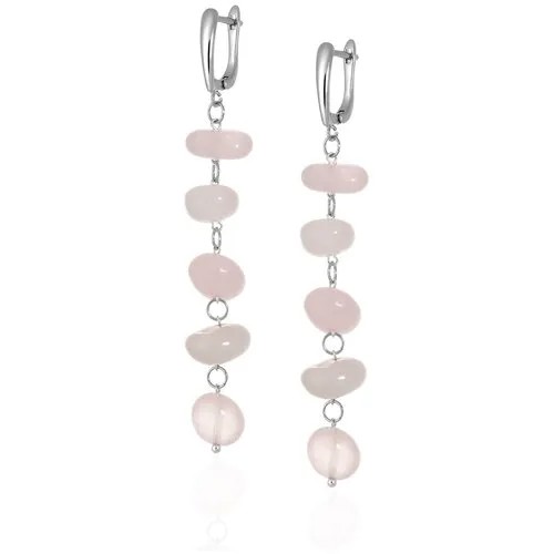Серьги с розовым кварцем 54666121 L'attrice