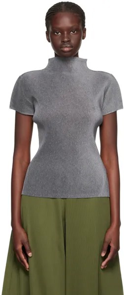 Светлая водолазка Grey Mist Basics Pleats Please Issey Miyake