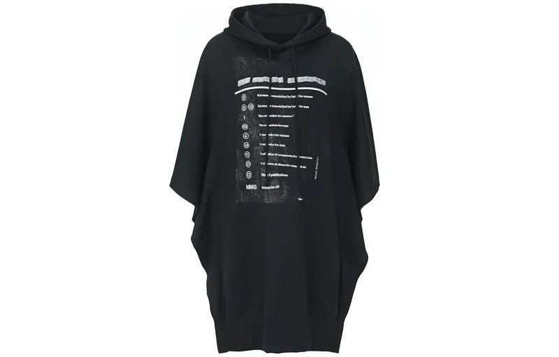 Платье с короткими рукавами женское черное Mm6 Maison Margiela