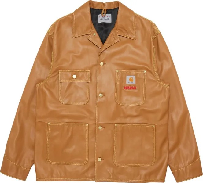 Куртка Marni x Carhartt WIP Jacket 'Earth Of Siena', коричневый