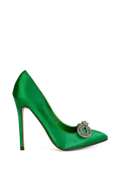 Туфли-лодочки 'Lane' со стразами и острым носком, свадебные туфли на шпильке XY London, зеленый