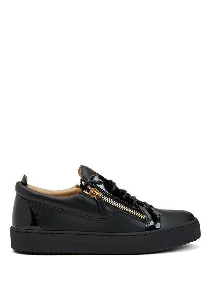 Мужские кожаные кроссовки Giuseppe Zanotti, черный