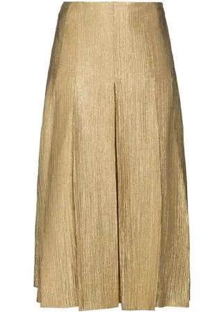 Fendi юбка миди А-силуэта с эффектом металлик