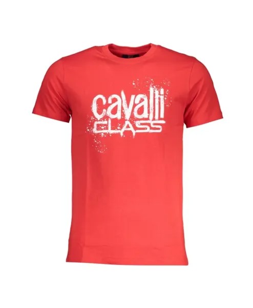 Футболка с короткими рукавами и логотипом Cavalli Class, красный