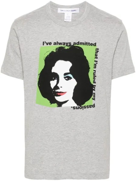 Comme Des Garçons Shirt футболка Andy Warhol, серый