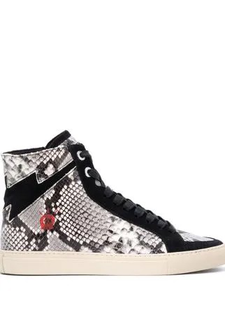Zadig&Voltaire кеды с тиснением под змеиную кожу