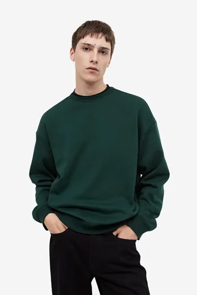 Толстовка свободного кроя H&M, зеленый