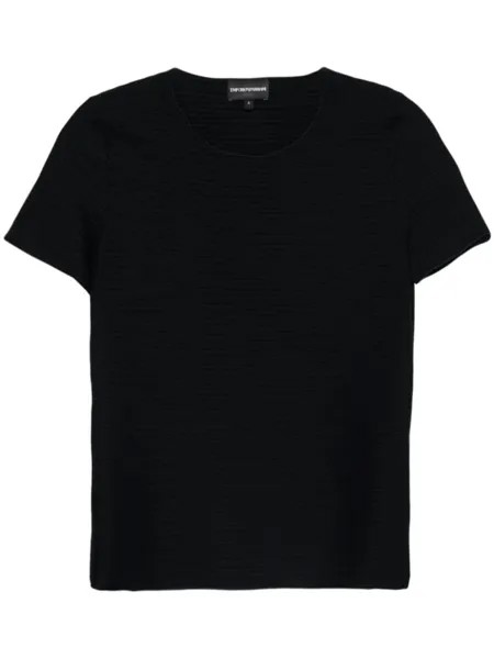 Emporio Armani фактурная футболка, черный